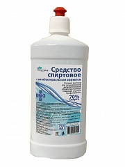 Жидкое Антисептическое средство спиртовое для рук с дезинфицирующим эффектом ПЭТ пушпул 750 мл.